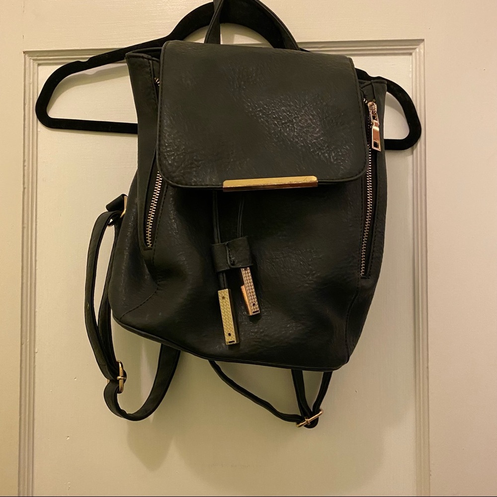 Fake leather backpack